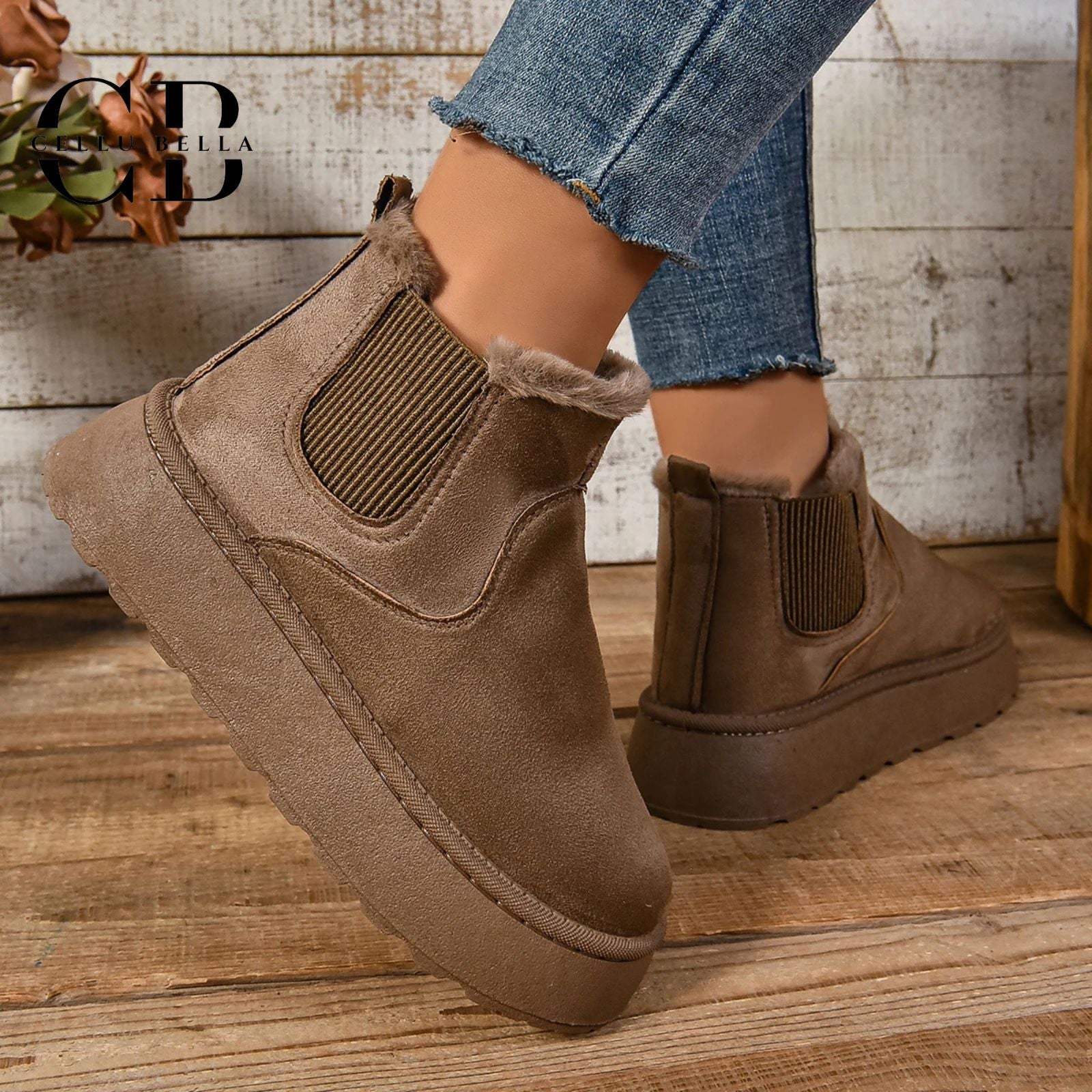 Winterveilchen Soft Boots – Eleganz und Wärme für jede Gelegenheit in Braun