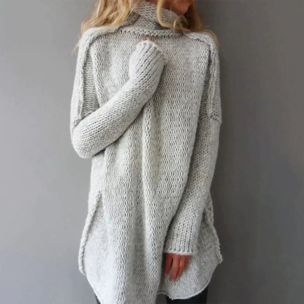 Gisela - Graue Gestrickter Pullover für Frauen