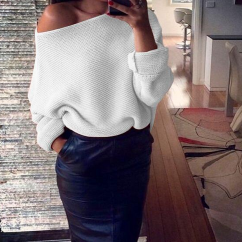 Bora | Damen Elegante Schulterfreie Pullover | Sommer