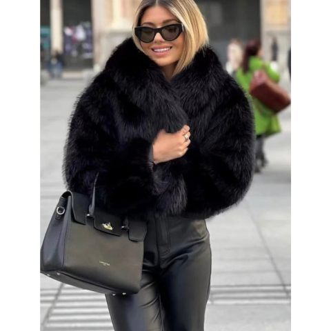 Basha | Damen Mode Luxus Mantel | Kurz