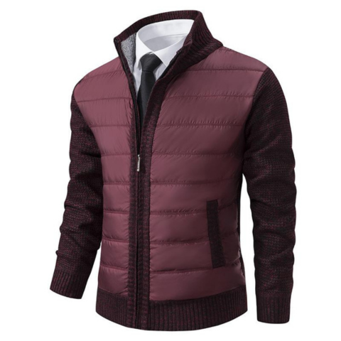 Garlou | Herren Lässige Reißverschluss Hybrid Winterjacke | Warme