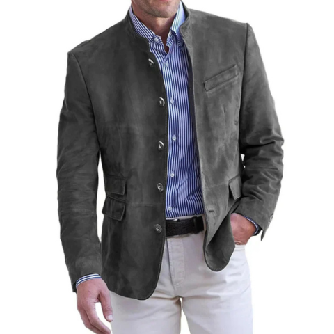 Romano | Herren Klassische Knopfleisten-Jacke | Langarm