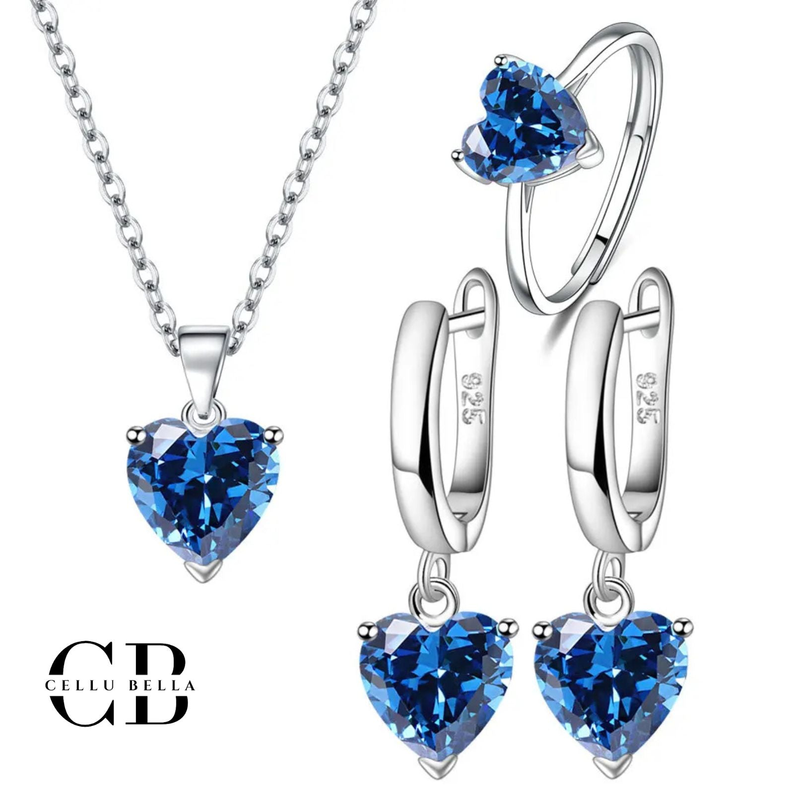 Aveline-Herzschmuck-Set: Klassische Eleganz mit himmlischem Glanz