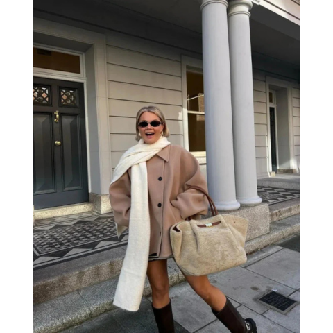 Lizzie | Damen Chic Eleganter Übergrößen Mantel | Lang