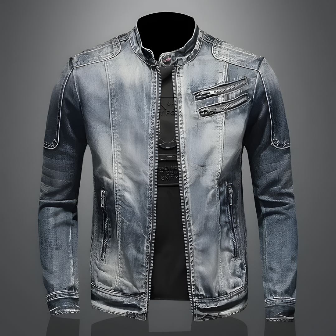 Retro Herren Denim Jacke