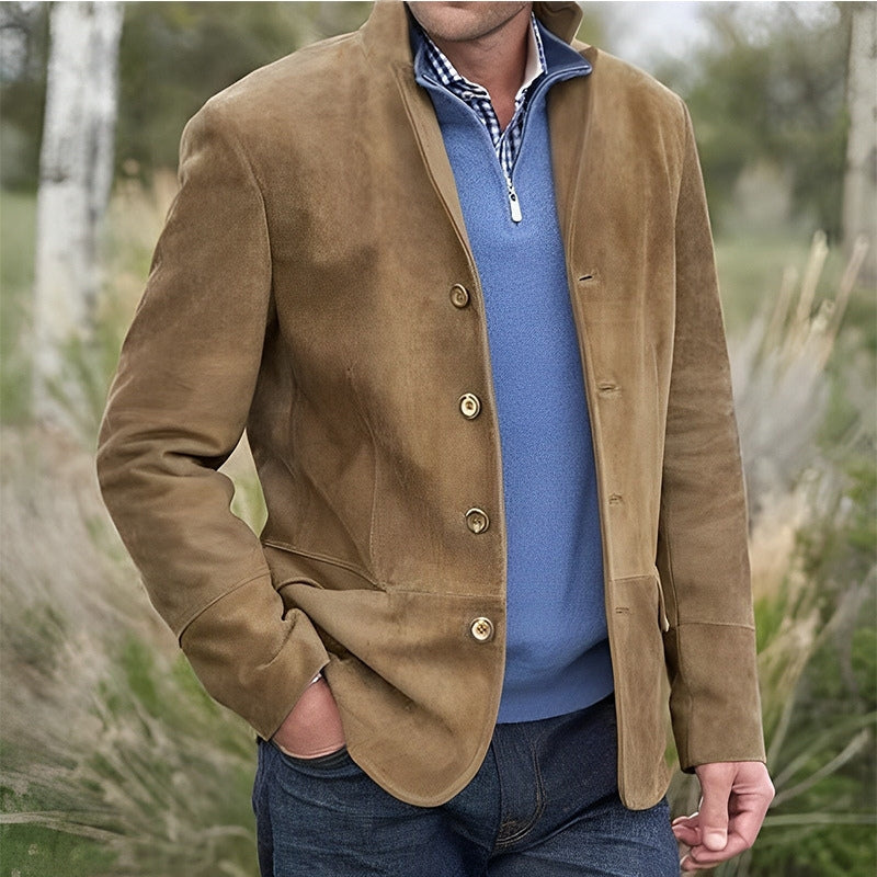 Stilvoller Wildleder-Blazer für Männer