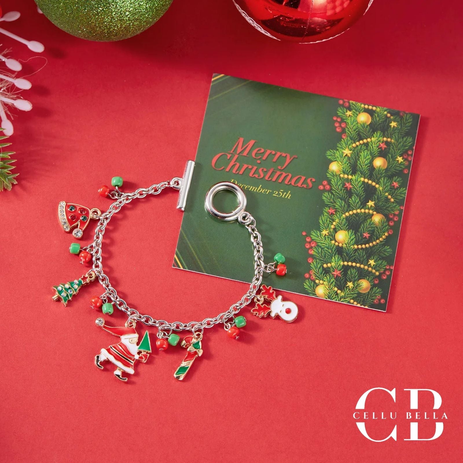 Noelle-Armbandset: Festliche Charm-Armbänder im Weihnachtsdesign
