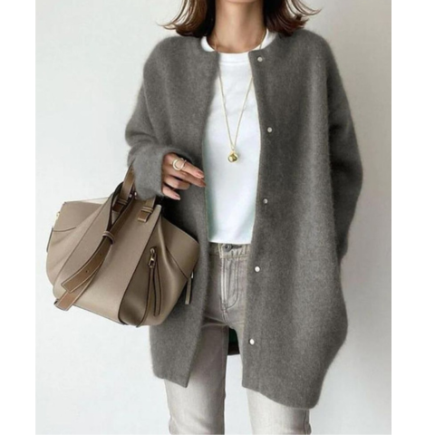 Kryz | Damen Lang Strickjacke | Warm