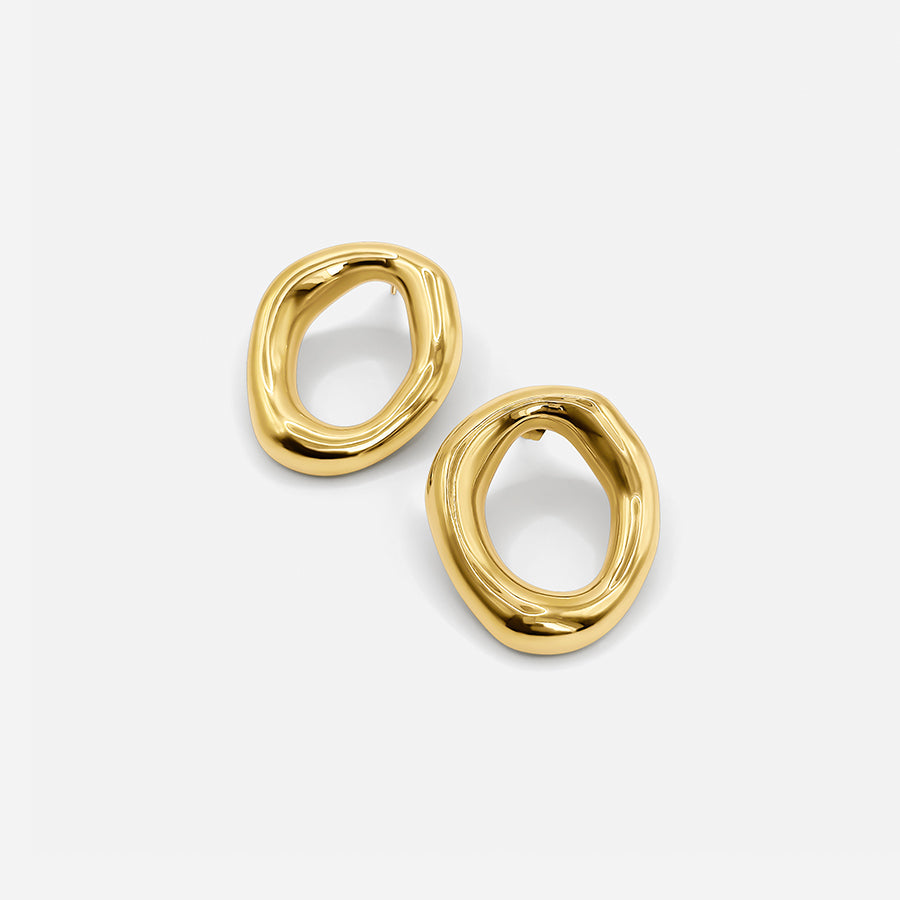 Goldene ovale Ohrringe – Stilvolle Akzente für jeden Look