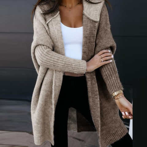 Vivoree | Damen Mode Winter Strickjacke | Lang