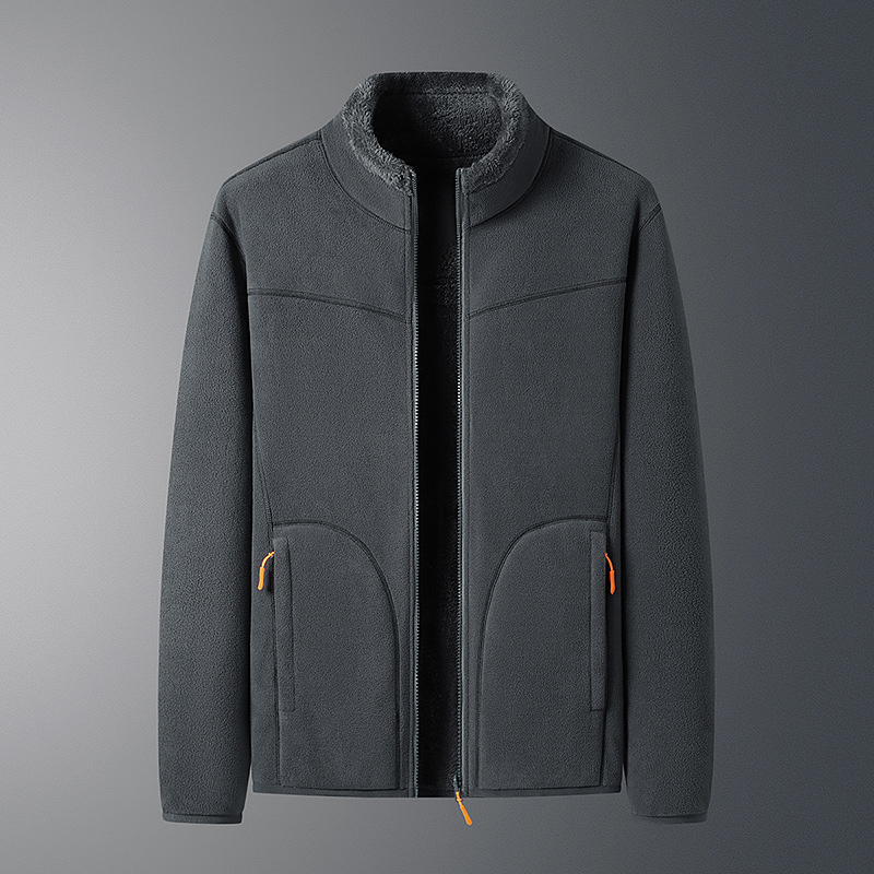 Parker - Lässige Herbst Fleece-Strickjacke mit Reißverschlusstaschen für Damen
