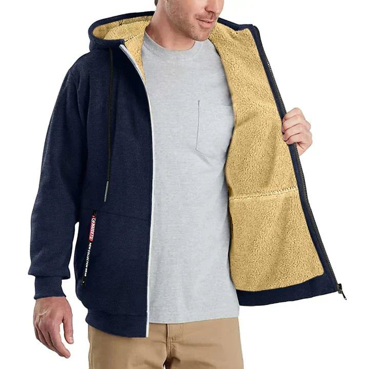 Dylan - Lässige und Stilvolle Zip-Up-Hoodie mit Fleecejacke für den Herbst für Herren