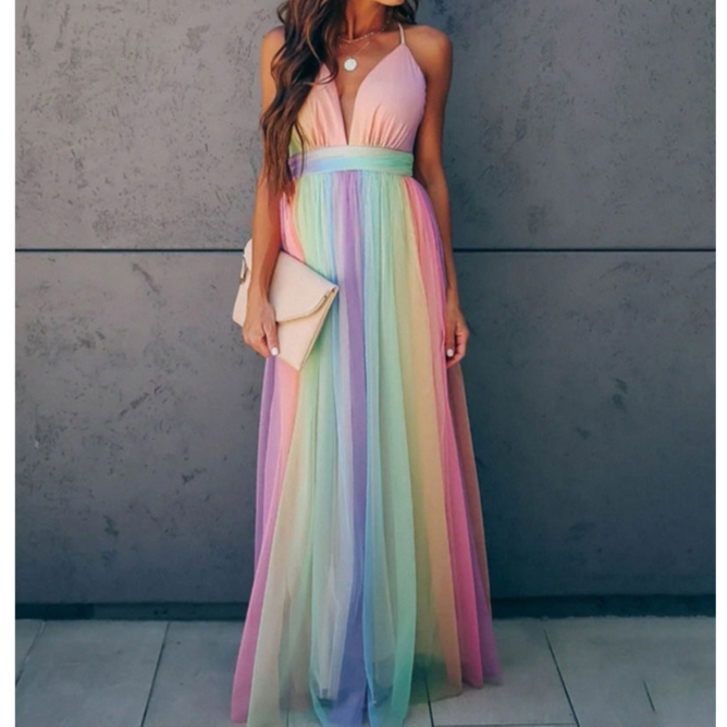 Woda | Ärmelloses Sommer-Maxikleid für Damen