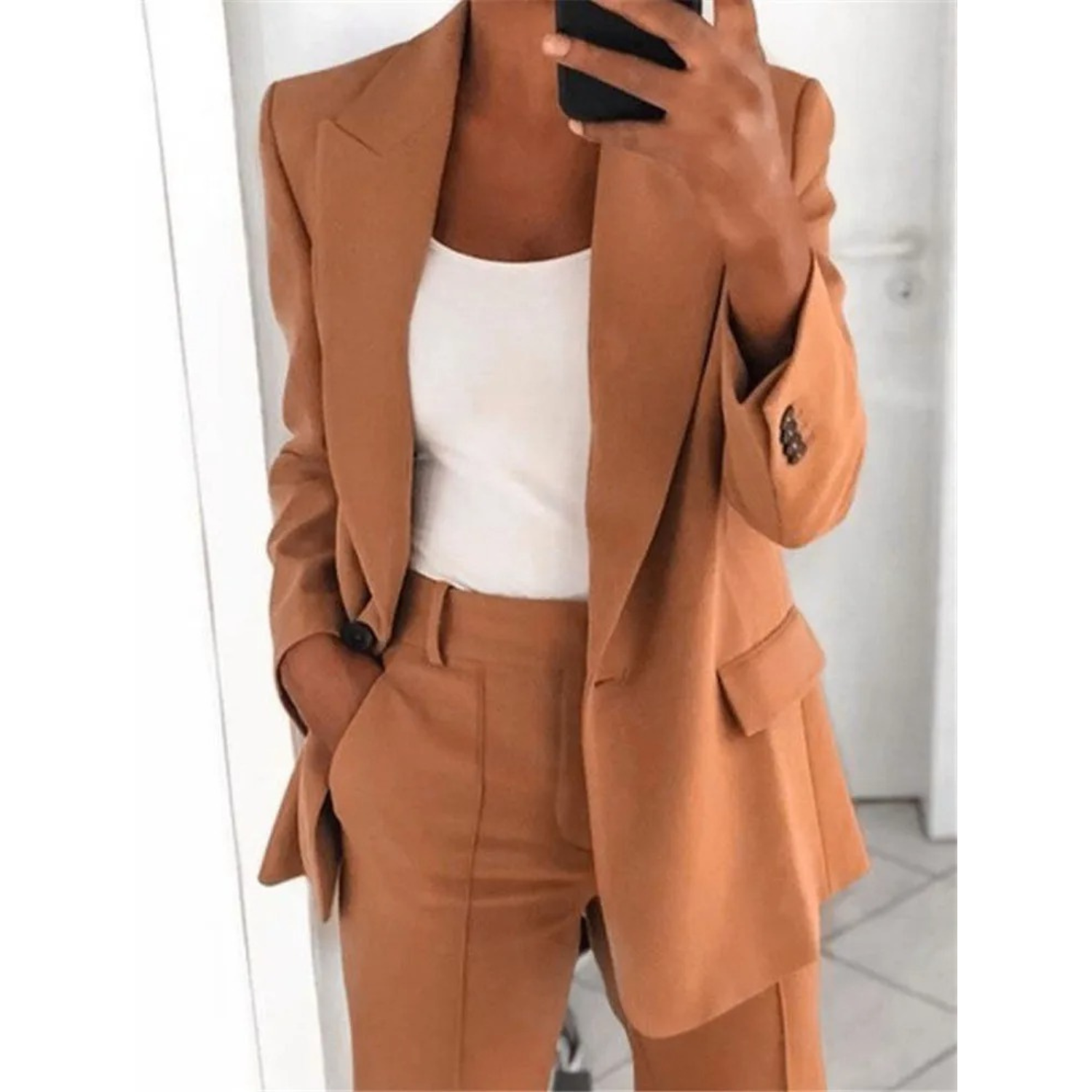 Yasmina – Notch langärmliger Büro-Damenblazer