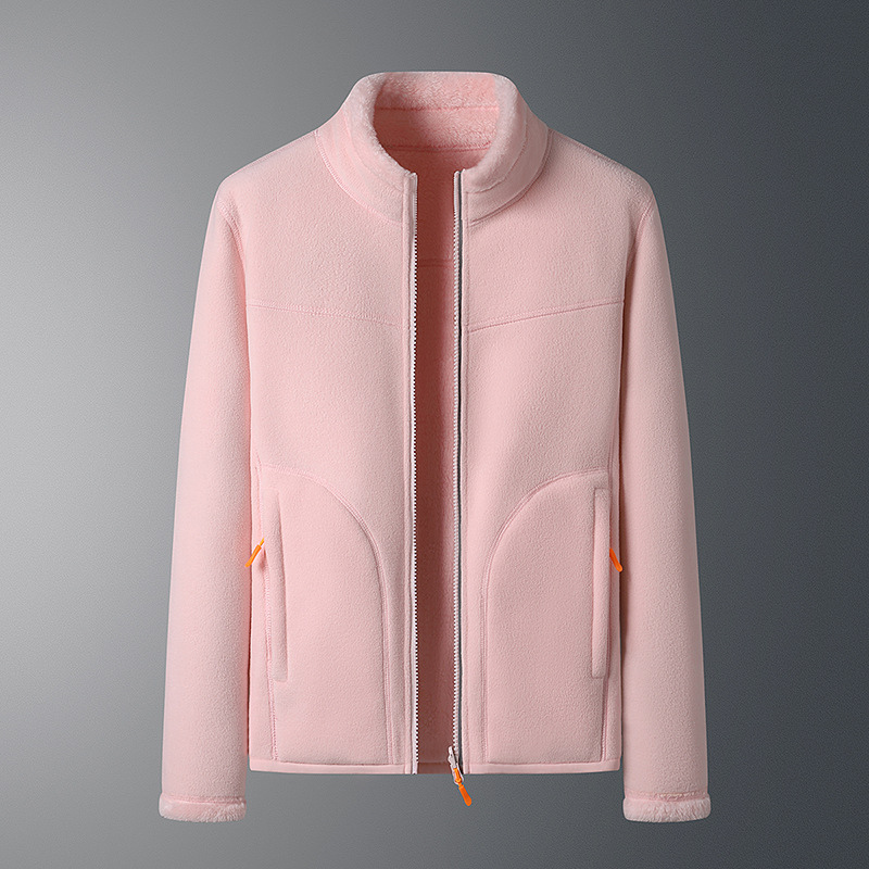 Parker - Lässige Herbst Fleece-Strickjacke mit Reißverschlusstaschen für Damen
