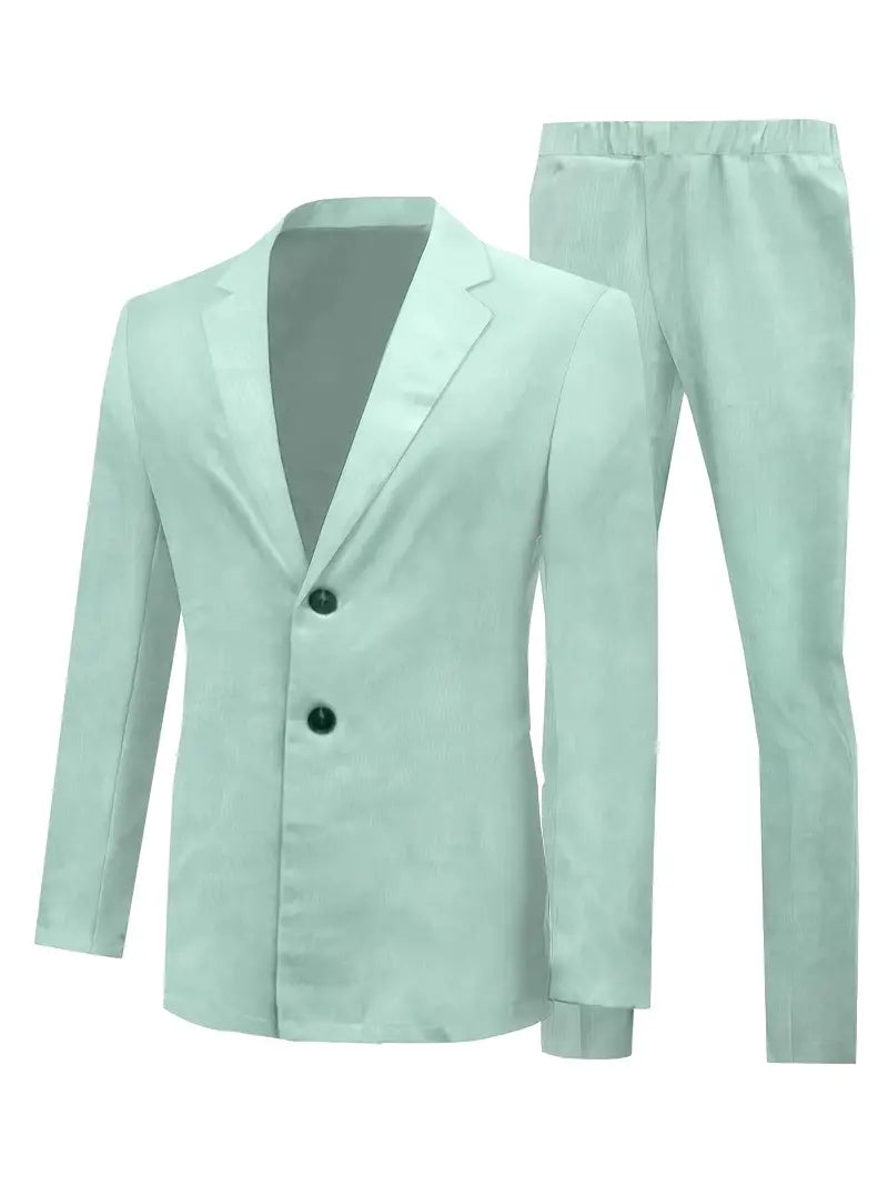 Anzughemd mit Revers und farblich abgestimmter Hose