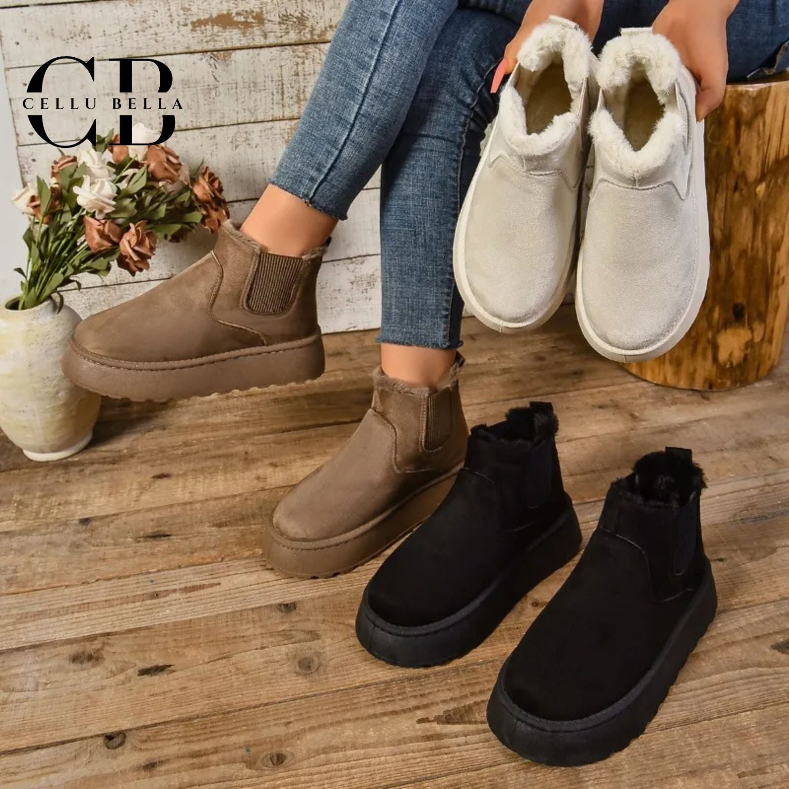 Winterveilchen Soft Boots – Eleganz und Wärme für jede Gelegenheit in Schwarz