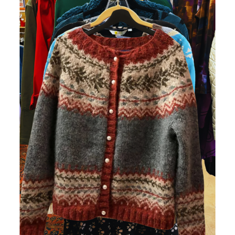 Agnes | Damen Lässige Strick Pullover | Langarm