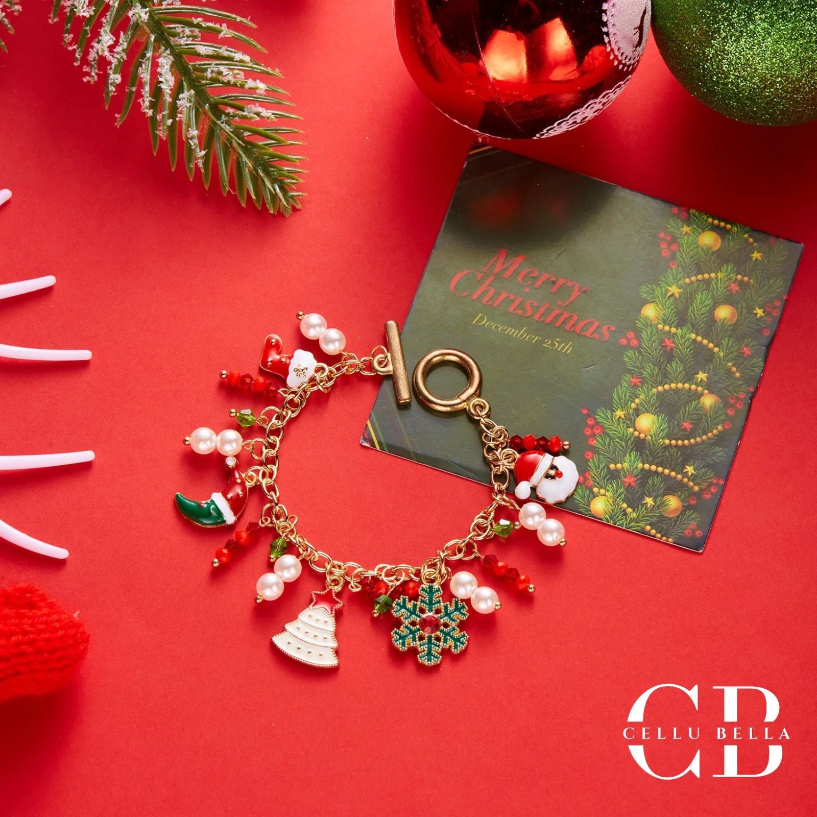 Noelle-Armbandset: Festliche Charm-Armbänder im Weihnachtsdesign