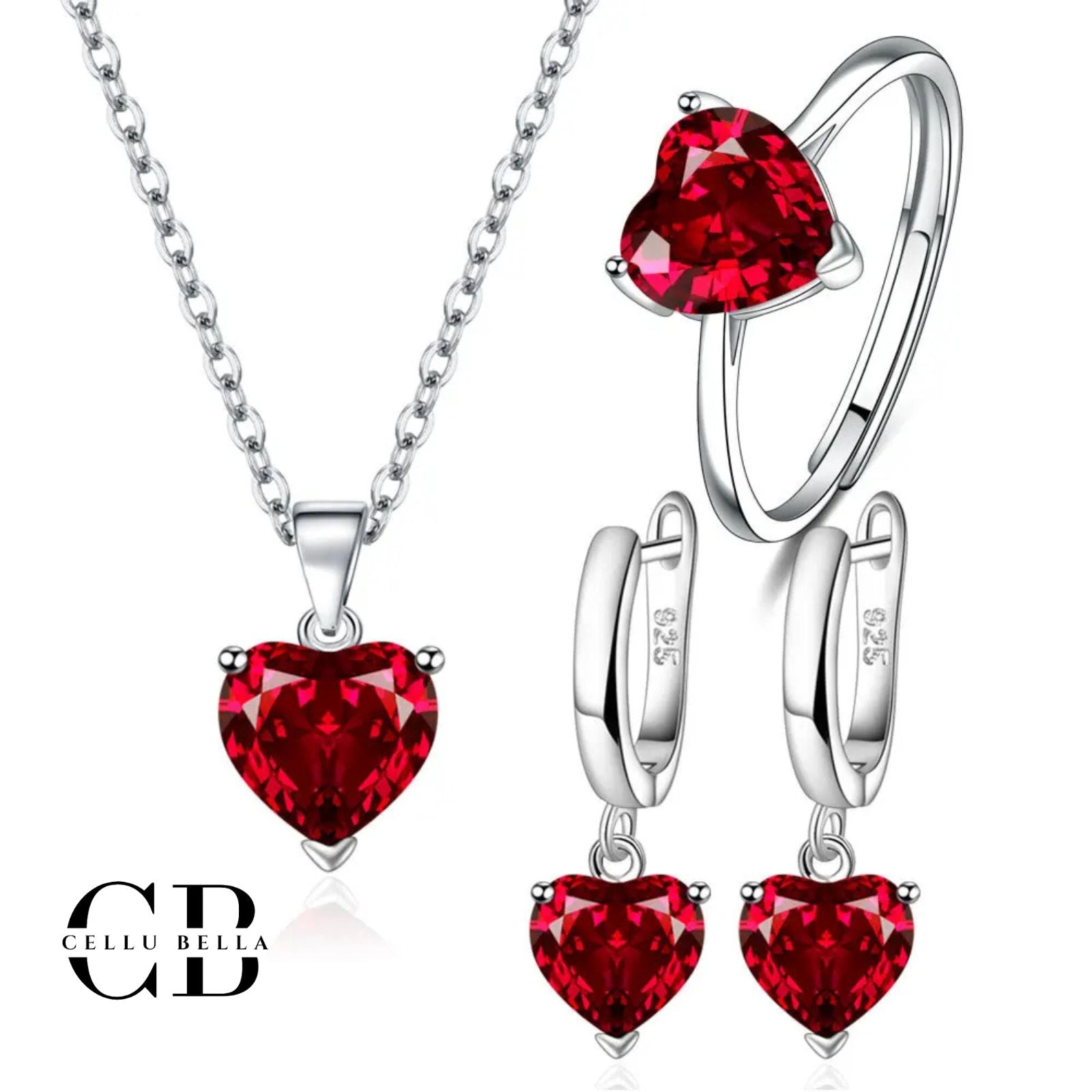 Aveline-Herzschmuck-Set: Klassische Eleganz mit himmlischem Glanz
