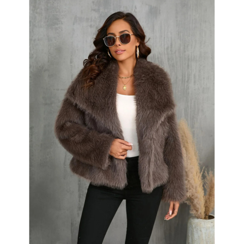 Basha | Damen Mode Luxus Mantel | Kurz