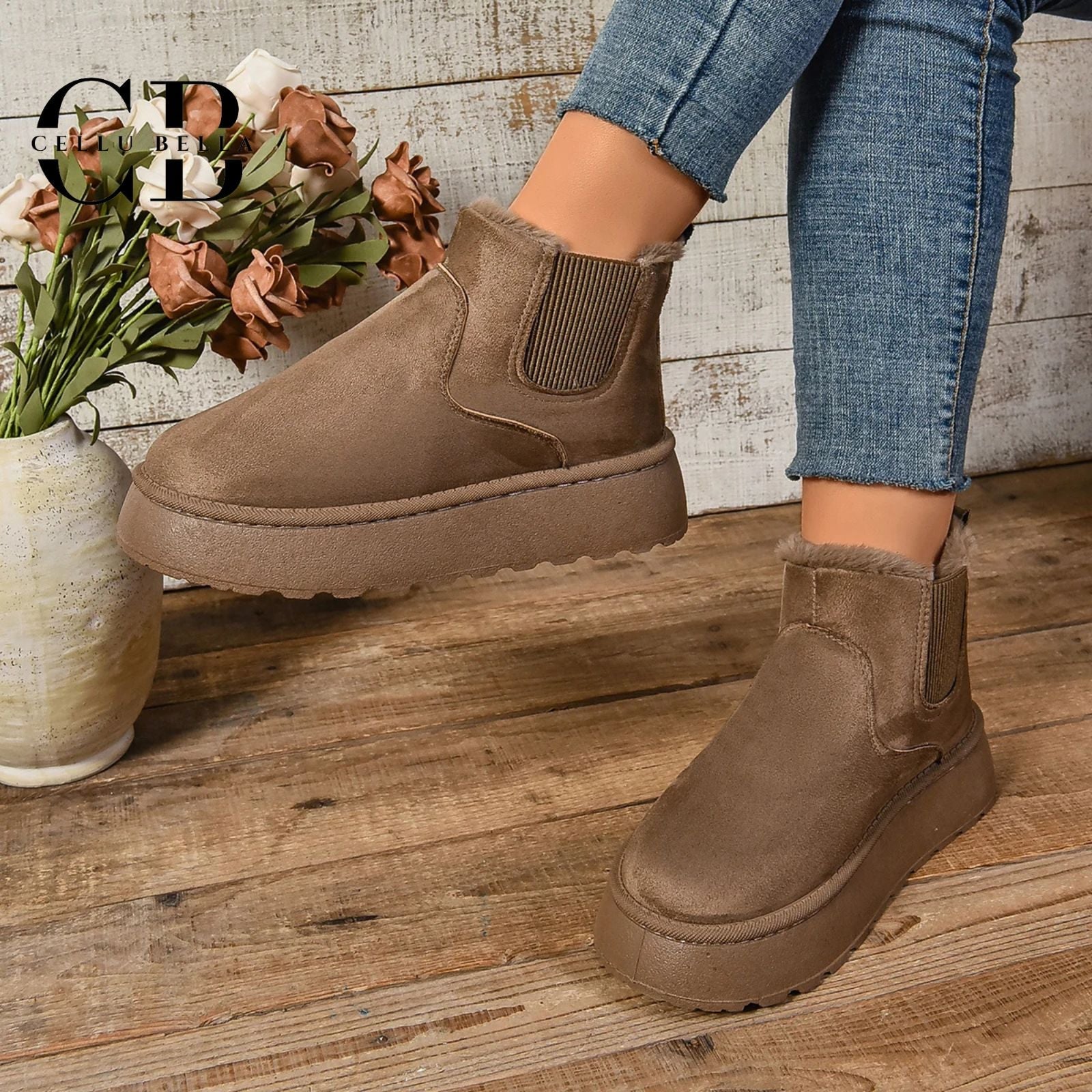 Winterveilchen Soft Boots – Eleganz und Wärme für jede Gelegenheit in Braun
