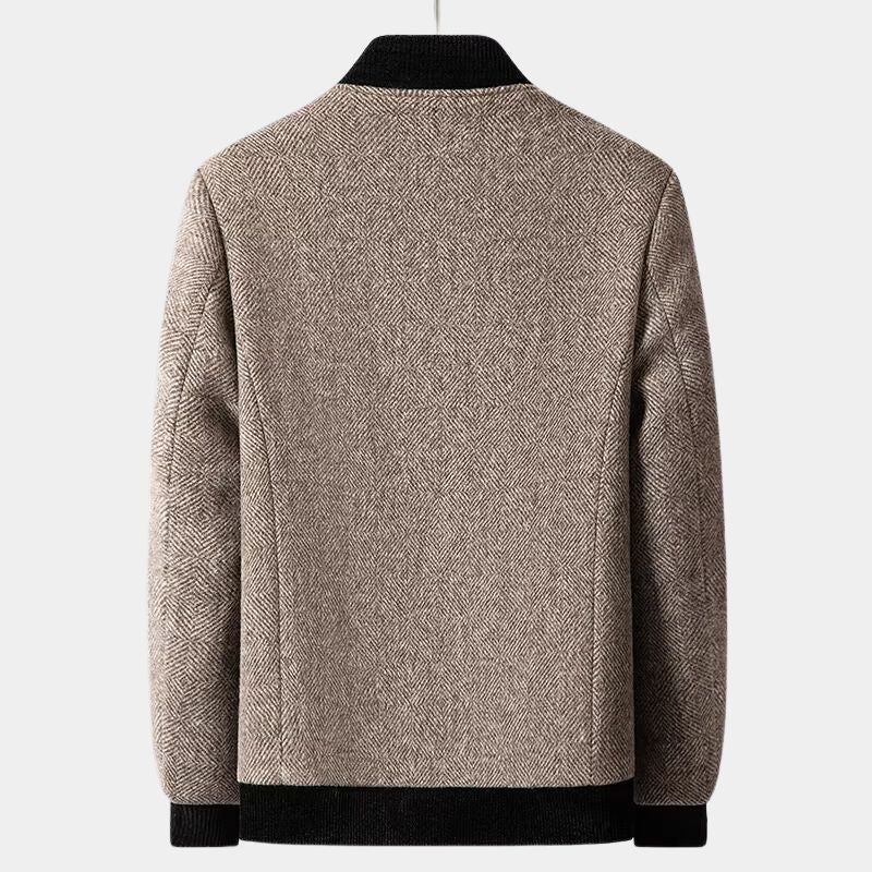 Wesley | Herren-Wolljacke mit Fischgrätenmuster