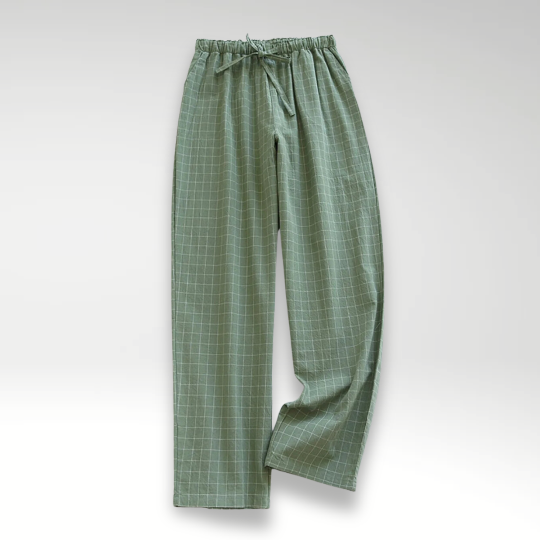 Weite Stoffhose mit Karomuster | Elastischer Bund | Lässiger Komfort