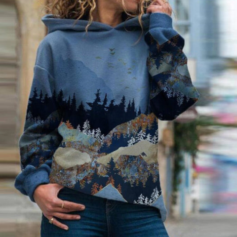 Marielle | Damen Stylische Winter Kapuzenjacke | Bedruckt