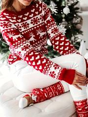 Kris - Jacquard-Pullover mit Rundhalsausschnitt