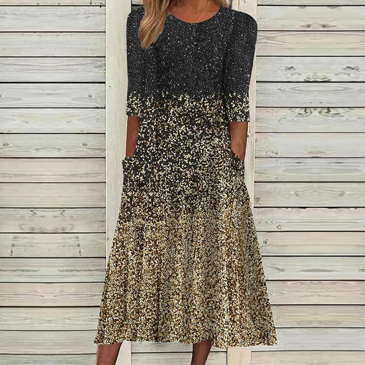 Midikleid mit halben Ärmeln