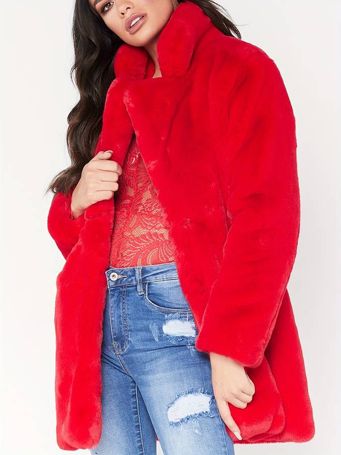 Barbara - Lässiger Winter Flauschiger Warmer Mantel für Damen