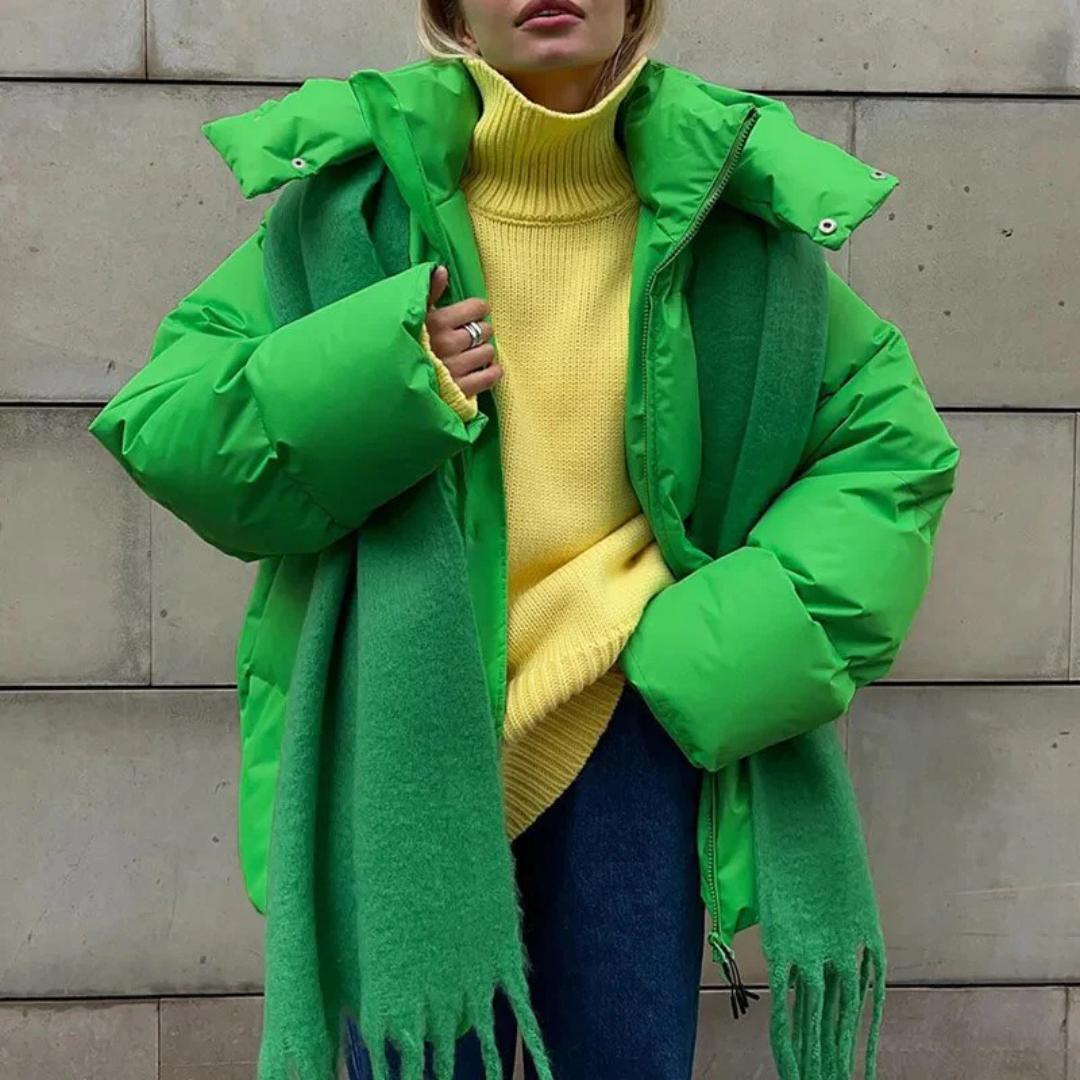 Puffer-Kapuzenjacke für Damen