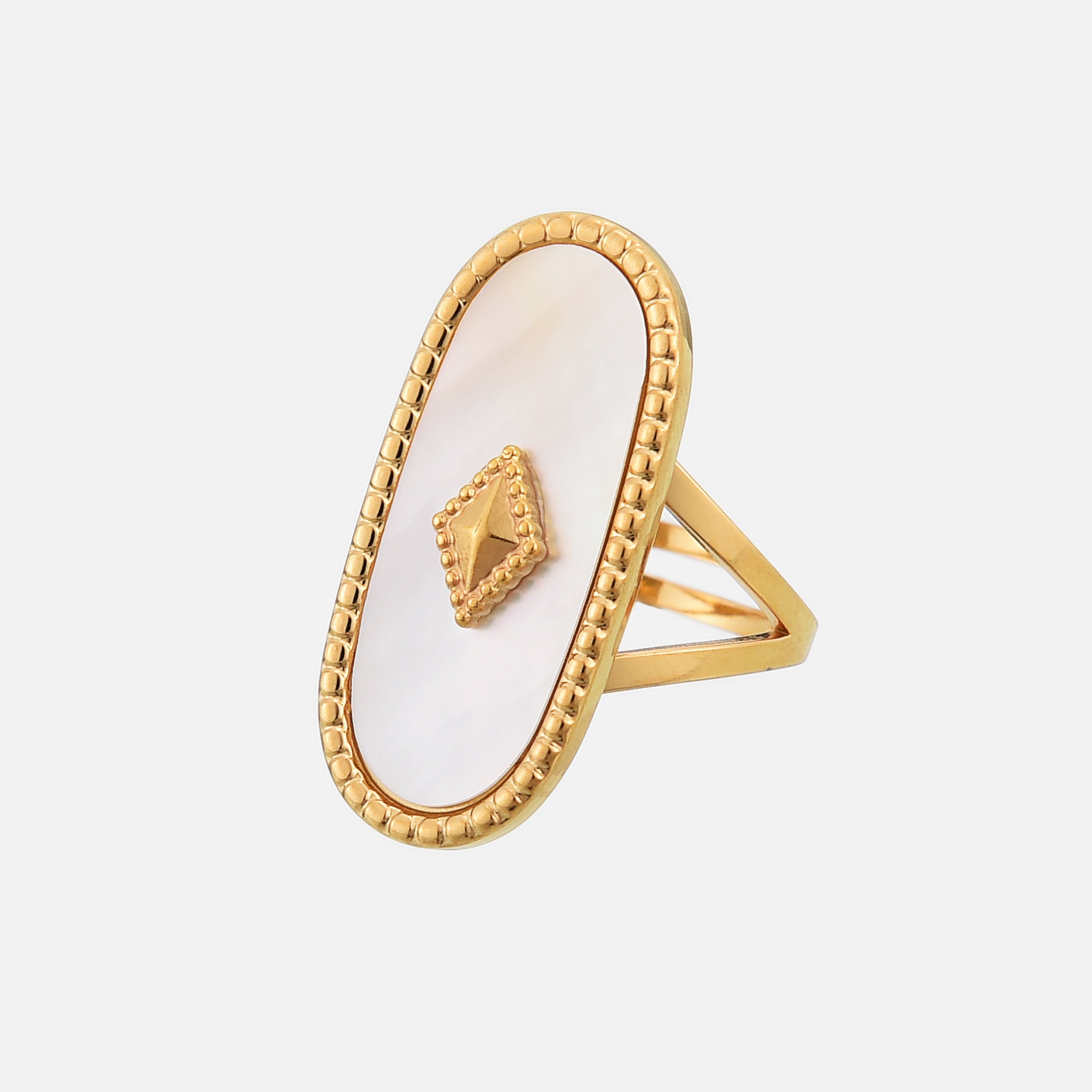 Elise Ring mit Ovalem Stein – Klassisch & Elegant