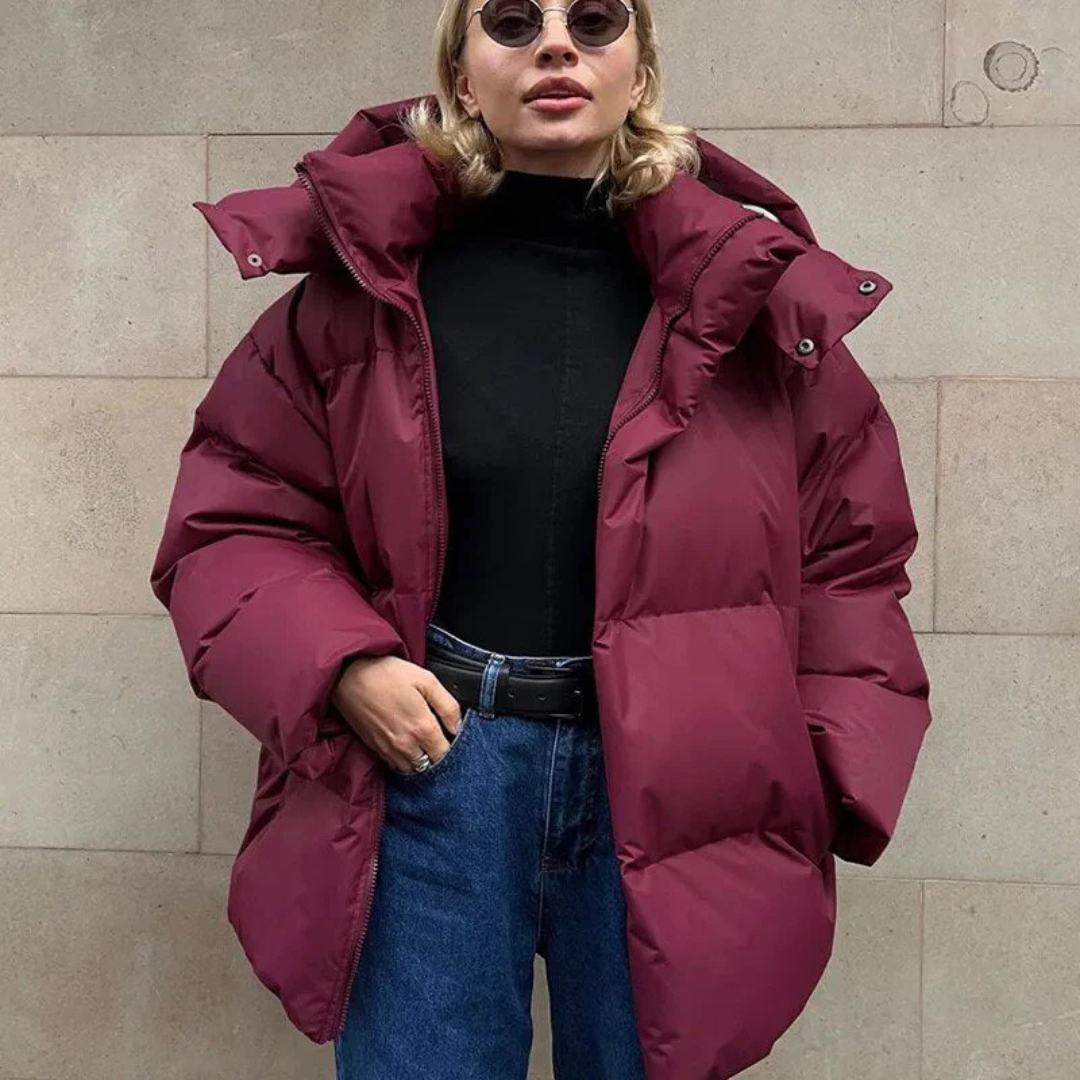 Puffer-Kapuzenjacke für Damen