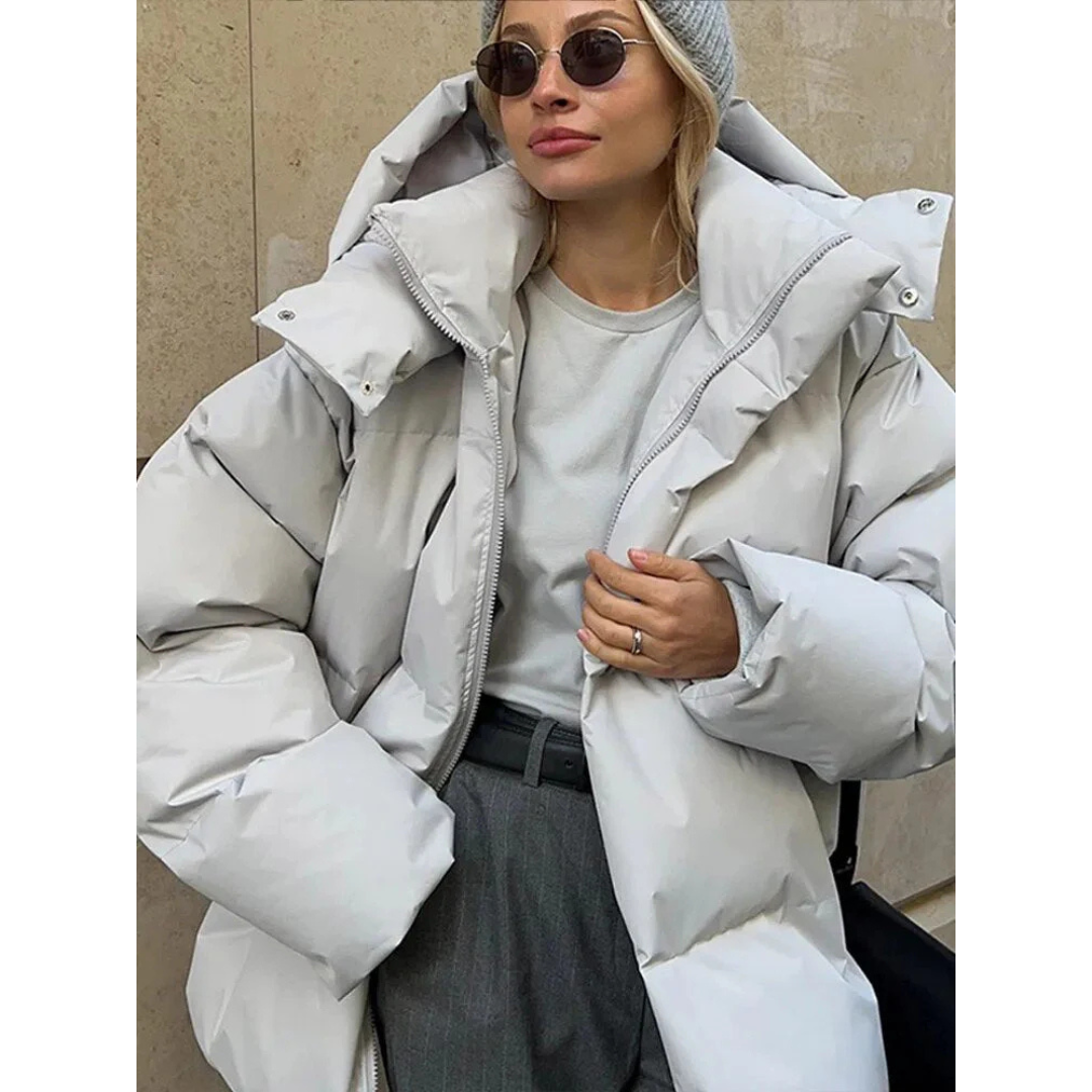Puffer-Kapuzenjacke für Damen