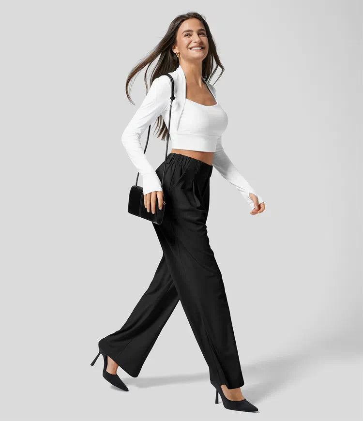 Wide-Leg Hosen | Polyester | Elegant und Bequem