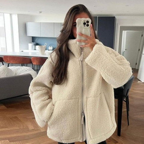 Verni | Damen Trendige Reißverschluss Jacke | Warme