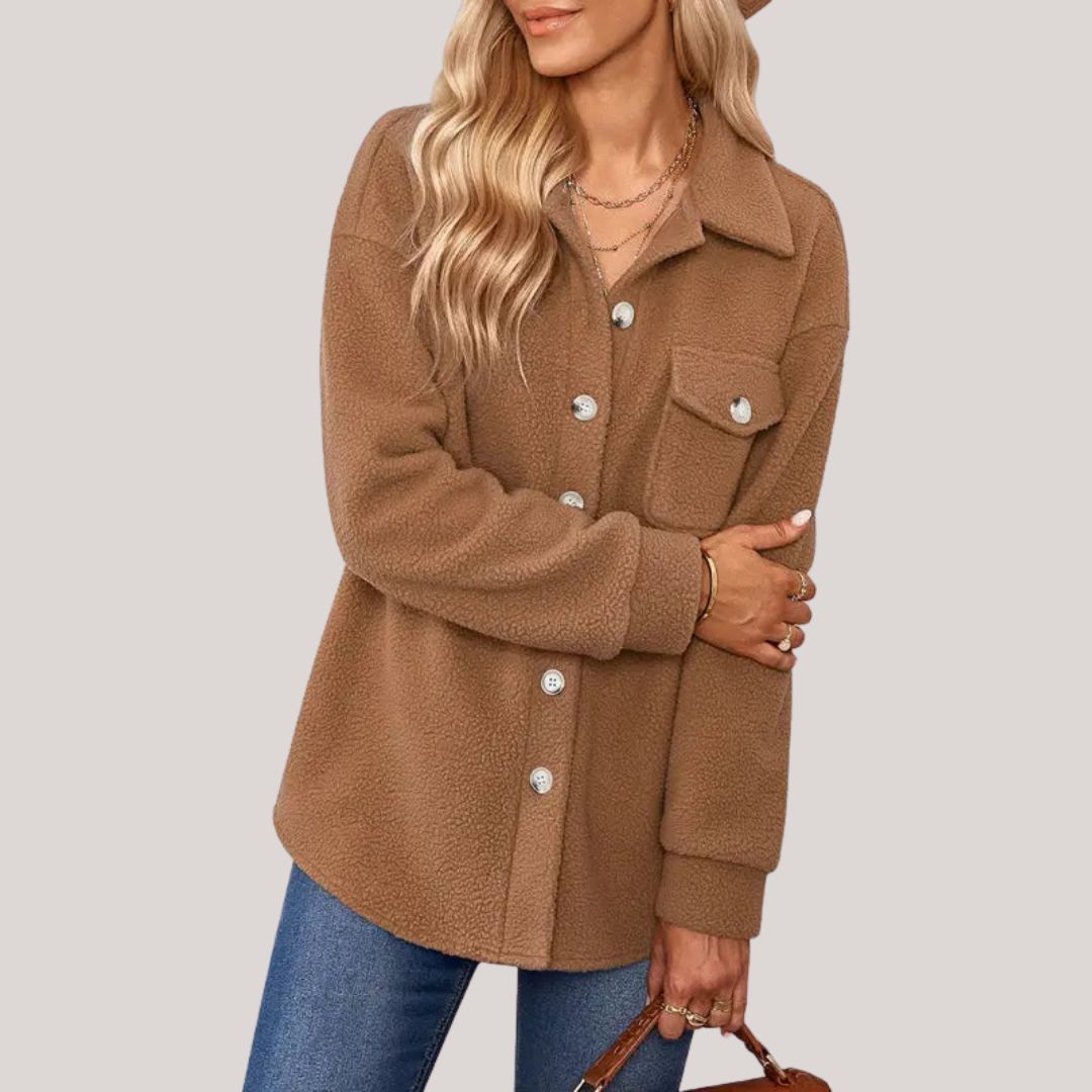 Bellatrix - Plüschjacke mit Reverskragen