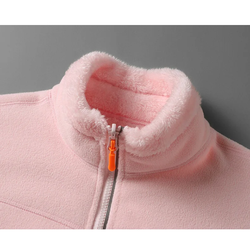 Parker - Lässige Herbst Fleece-Strickjacke mit Reißverschlusstaschen für Damen