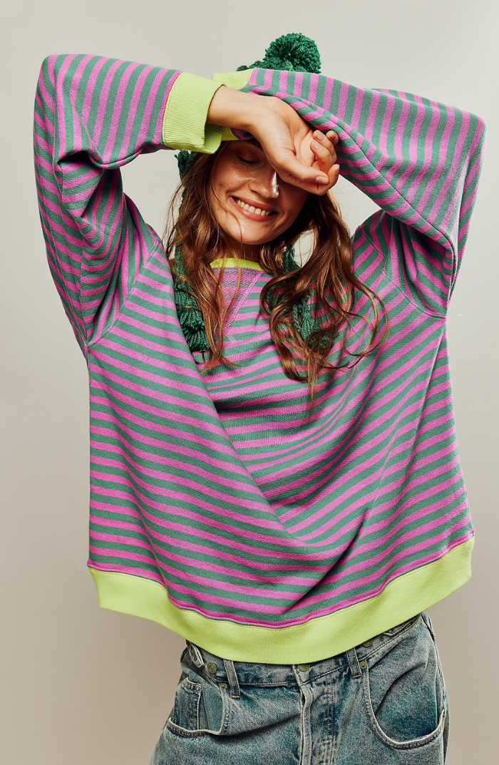 Lana™ - Übersized gestreifter Pullover