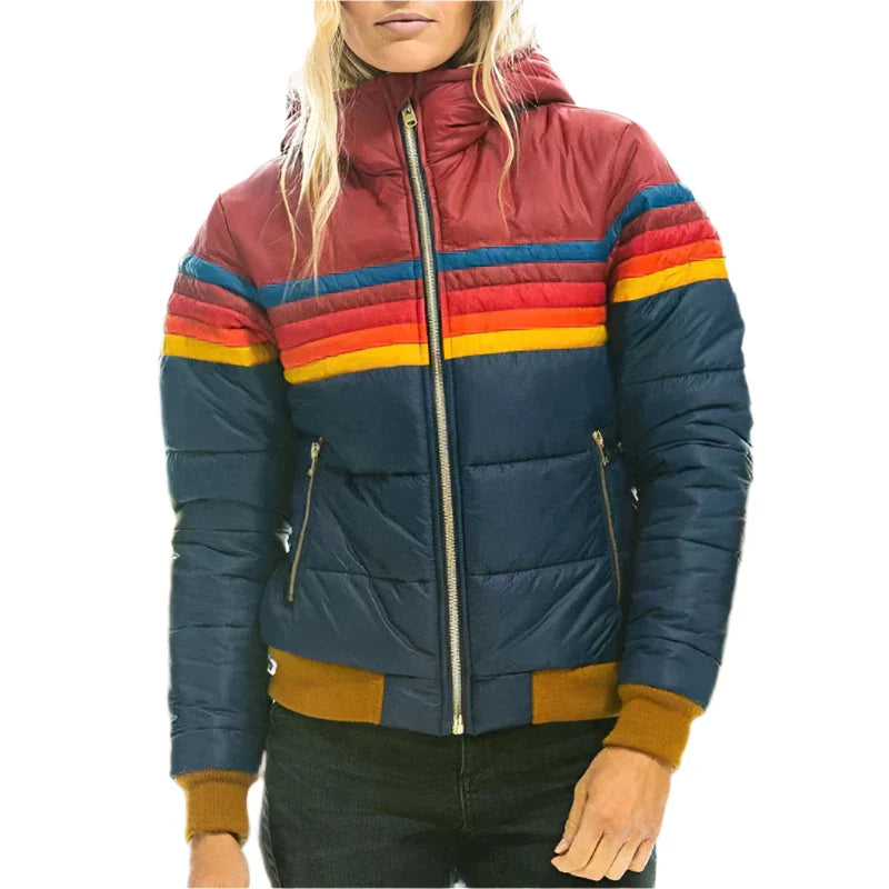 Enya | Retro Glamour mit Kunstfellkapuze Damenparka