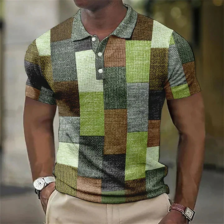 Trendiges gemustertes Poloshirt für Männer