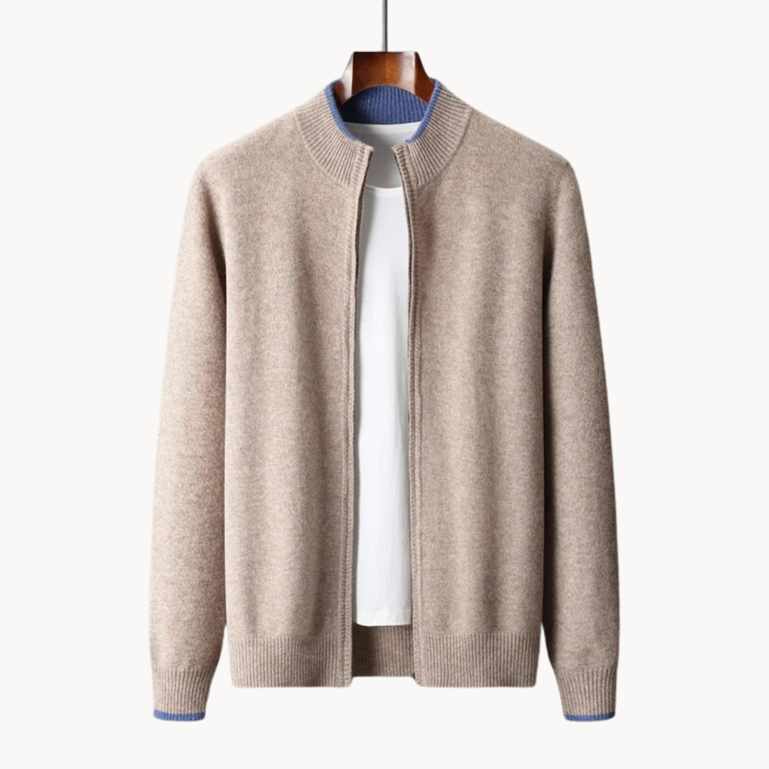 Kingston | Luxuriöse Merino-Weichheit Herren Zip-Pullover