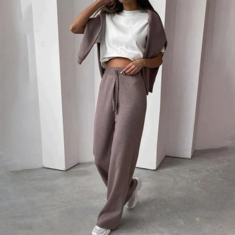 Zyra | Damen Moderne Hosen Set | Langarm
