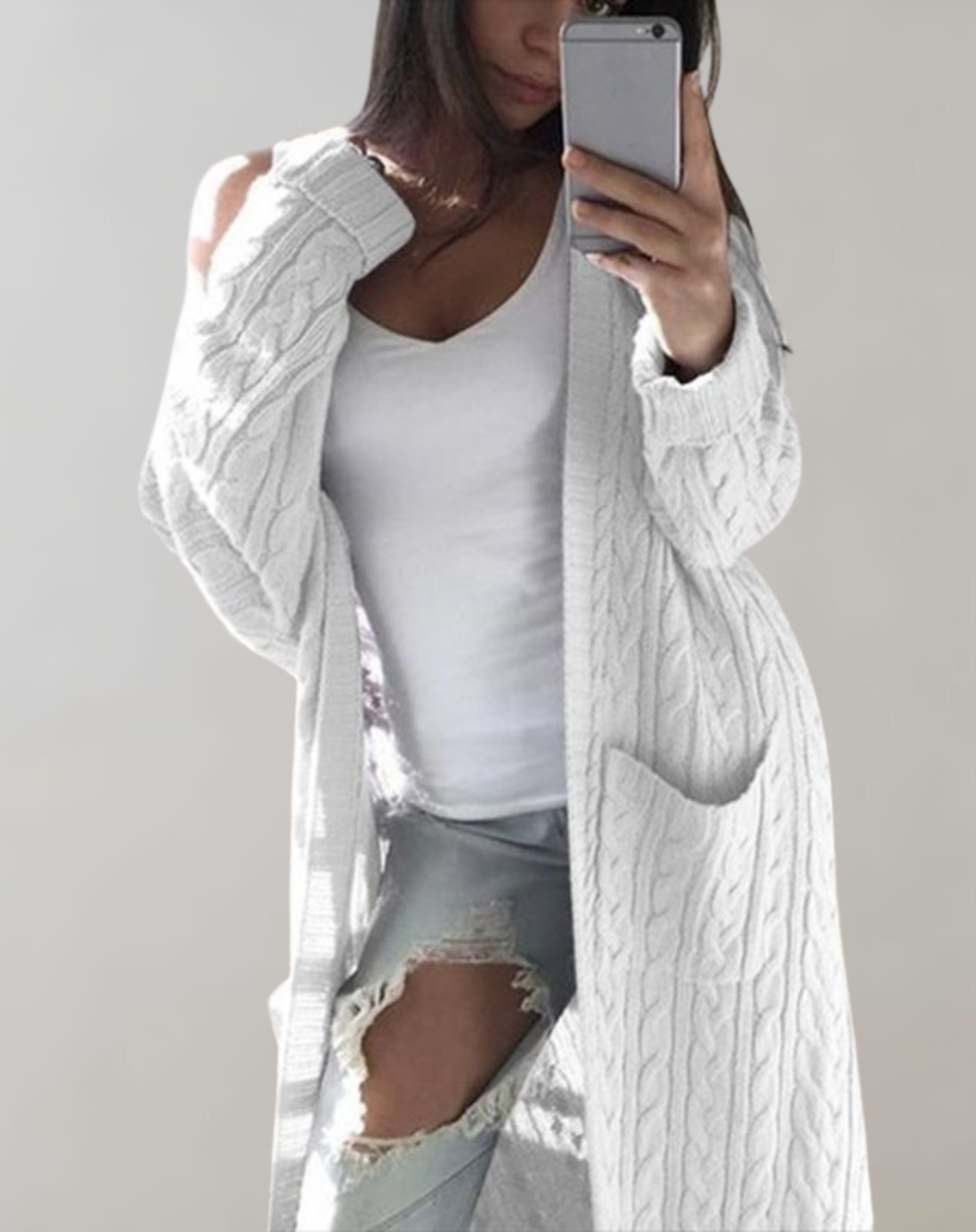 Jen™ Bohème Strickjacke Pullover