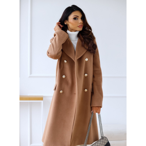 Emogen | Damen Klassische Zweireiher Trenchcoat | Lang