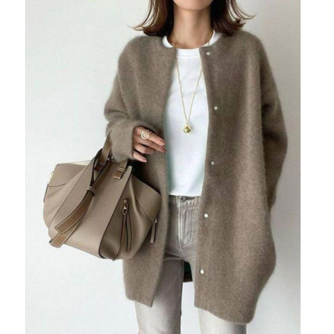 Kryz | Damen Lang Strickjacke | Warm