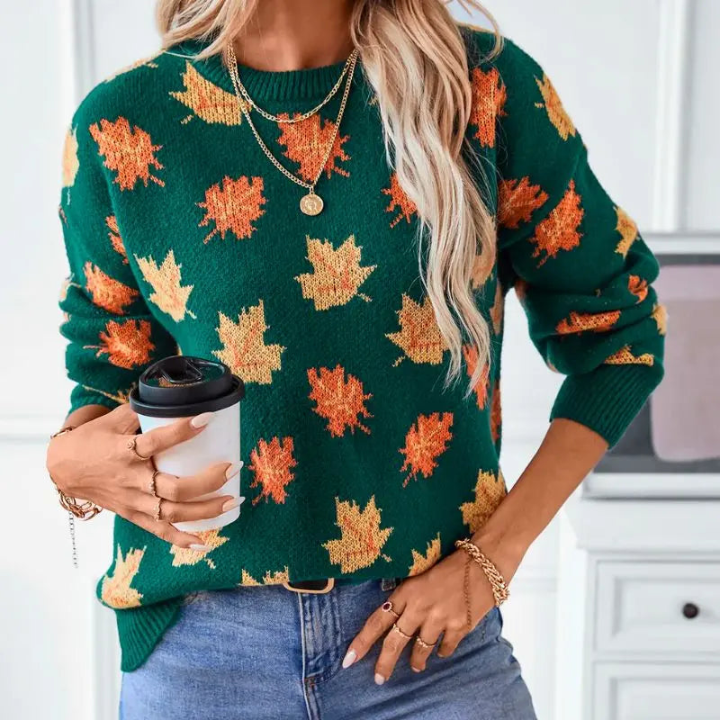 Gemütlicher Herbststrickpullover