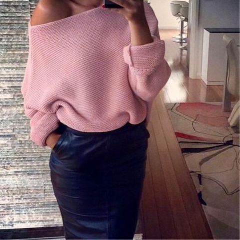 Bora | Damen Elegante Schulterfreie Pullover | Sommer